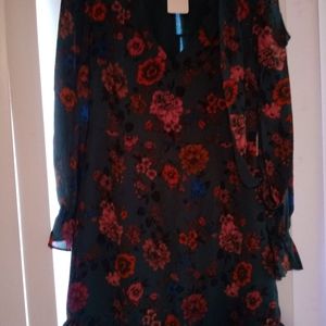 New. BB Dakota. V-Neck floral sheer dress